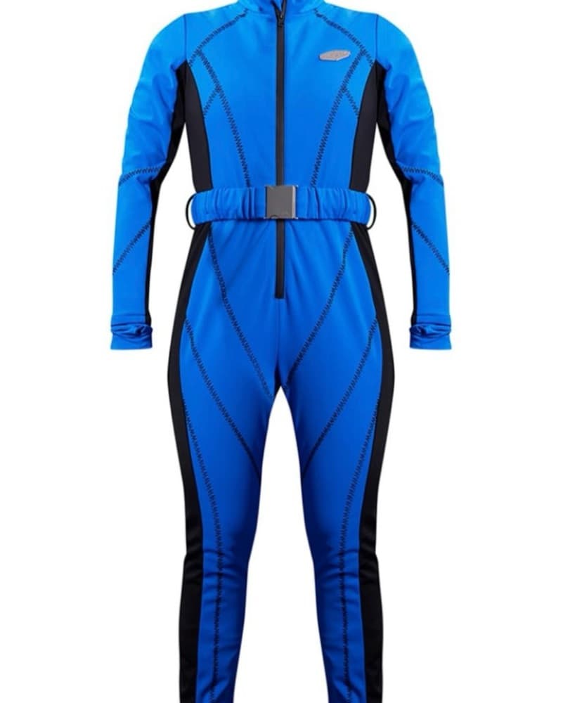 PLT SKI Blue & Black Belted Fitted Suit - Image 3
