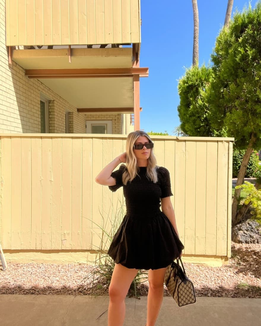 APRES STUDIO BLACK BUBBLE DRESS - Image 4