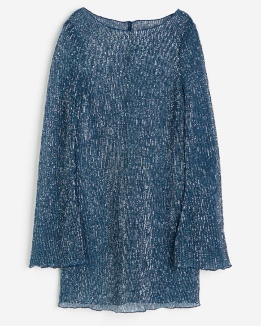 H&M Blue Sequined Dress  - Image 3