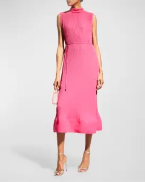 Vibrant Pleated Midi Dress - Image 3