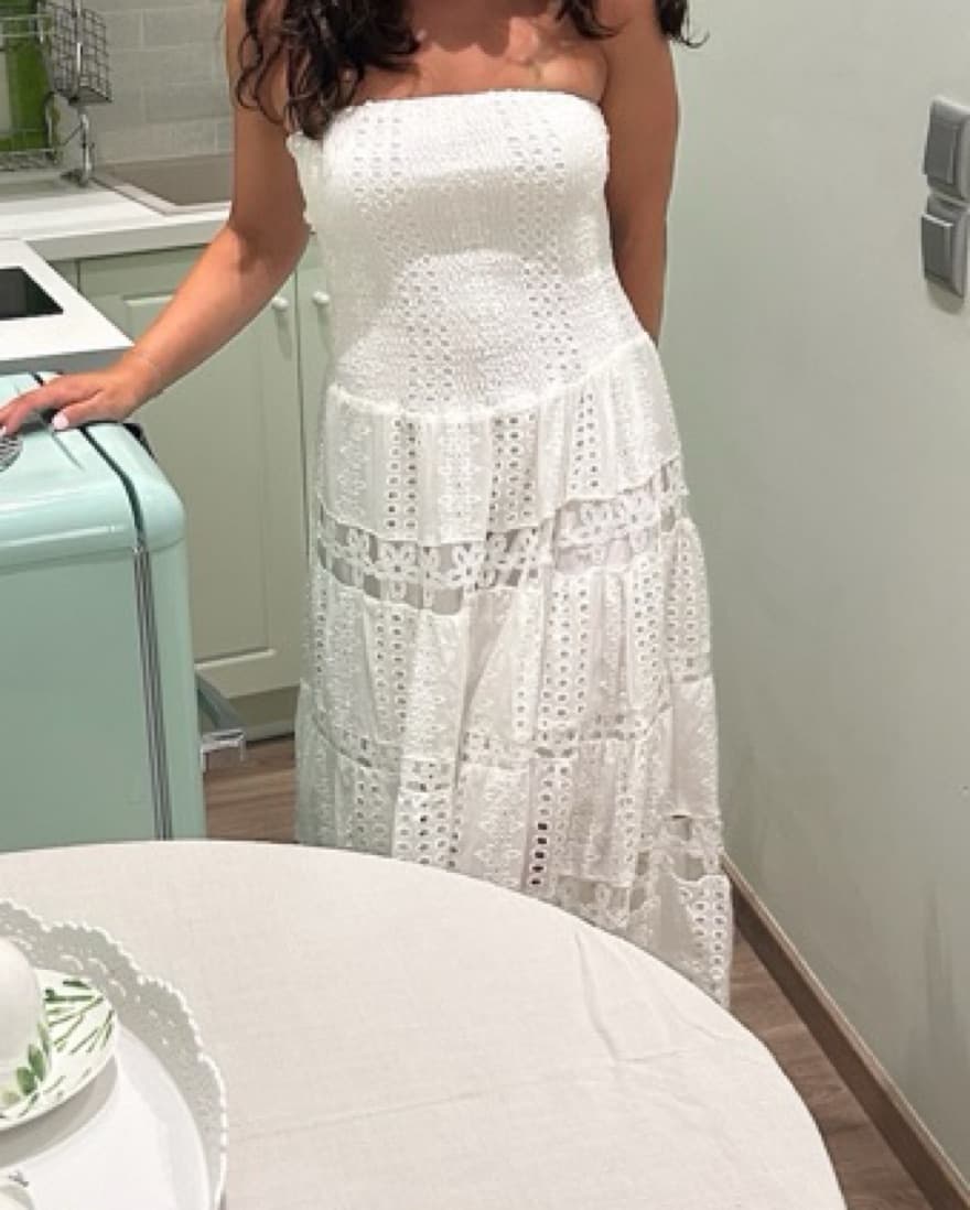  White Lace Maxi Dress - Image 4