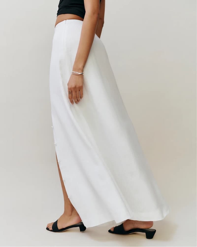 White Linen Skirt  - Image 3