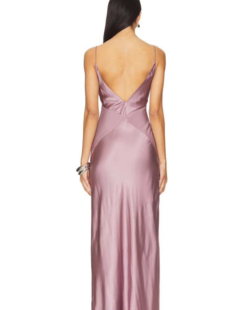 Cassia Maxi Dress in Mauve - Image 3