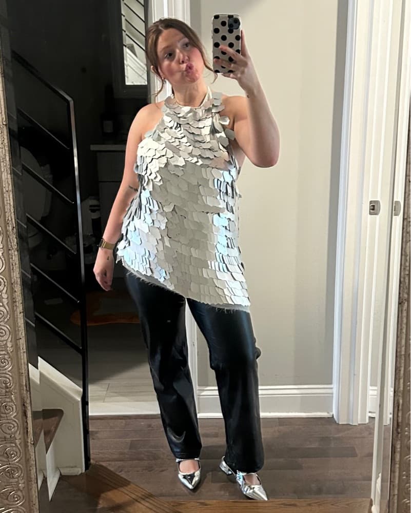 Arrange Sequin Halterneck Lowback Tunic  - Image 3