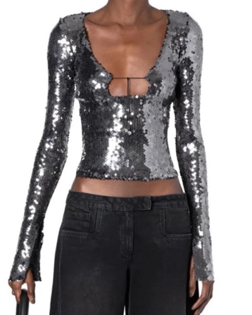 AVAILABLE NYE - Sequin top S - Image 1