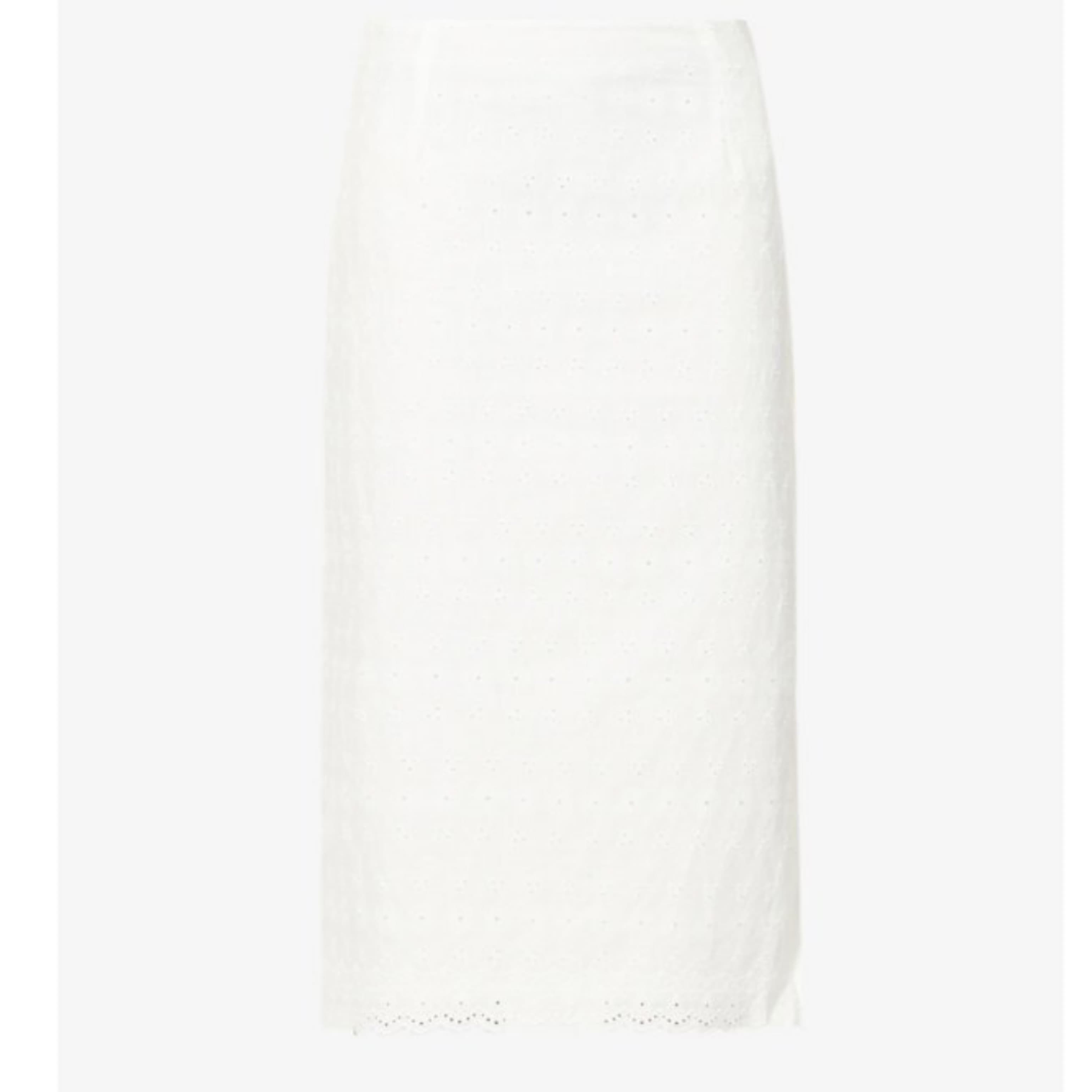 Miaou White Eyelet Midi Skirt - Image 2
