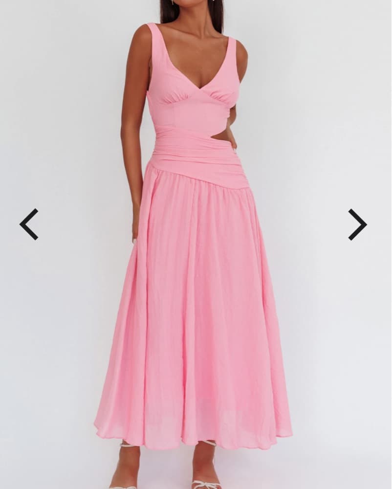 First Dates Waist Cut-Out Maxi Dress - Image 1