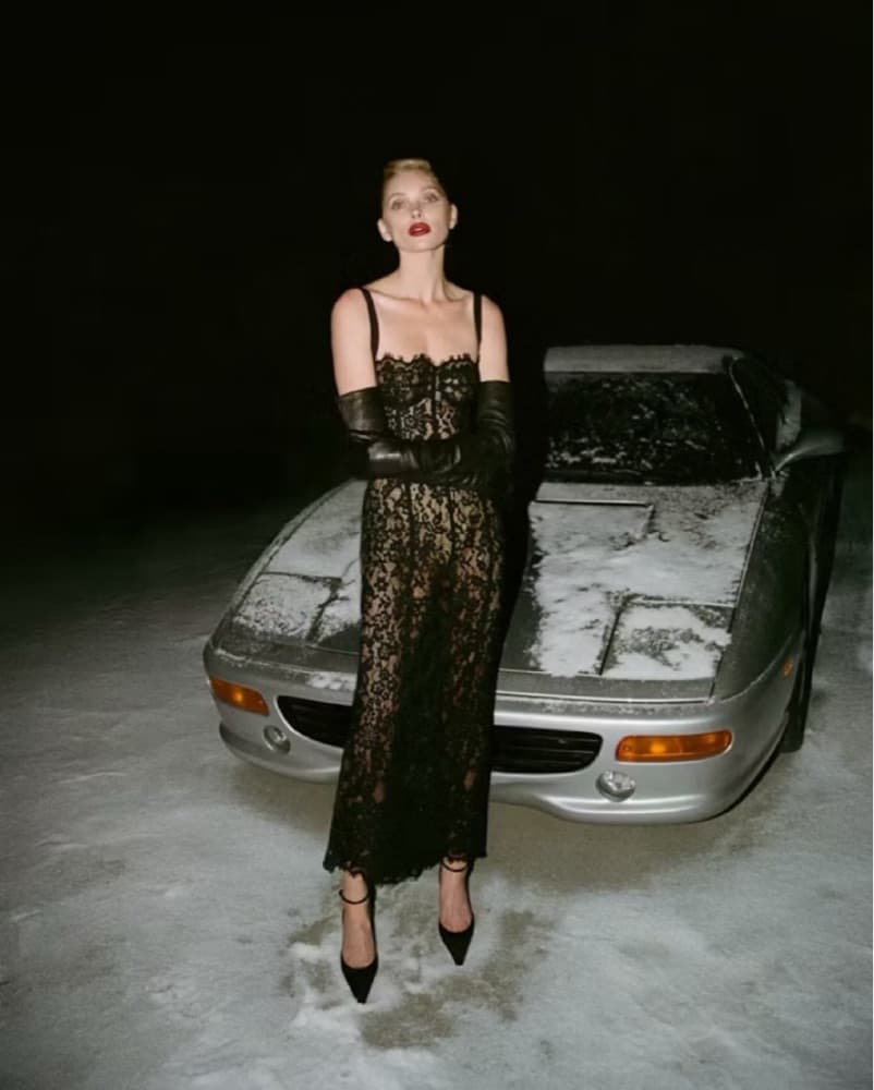 Helsa The Lace Collumn Dress - Image 2