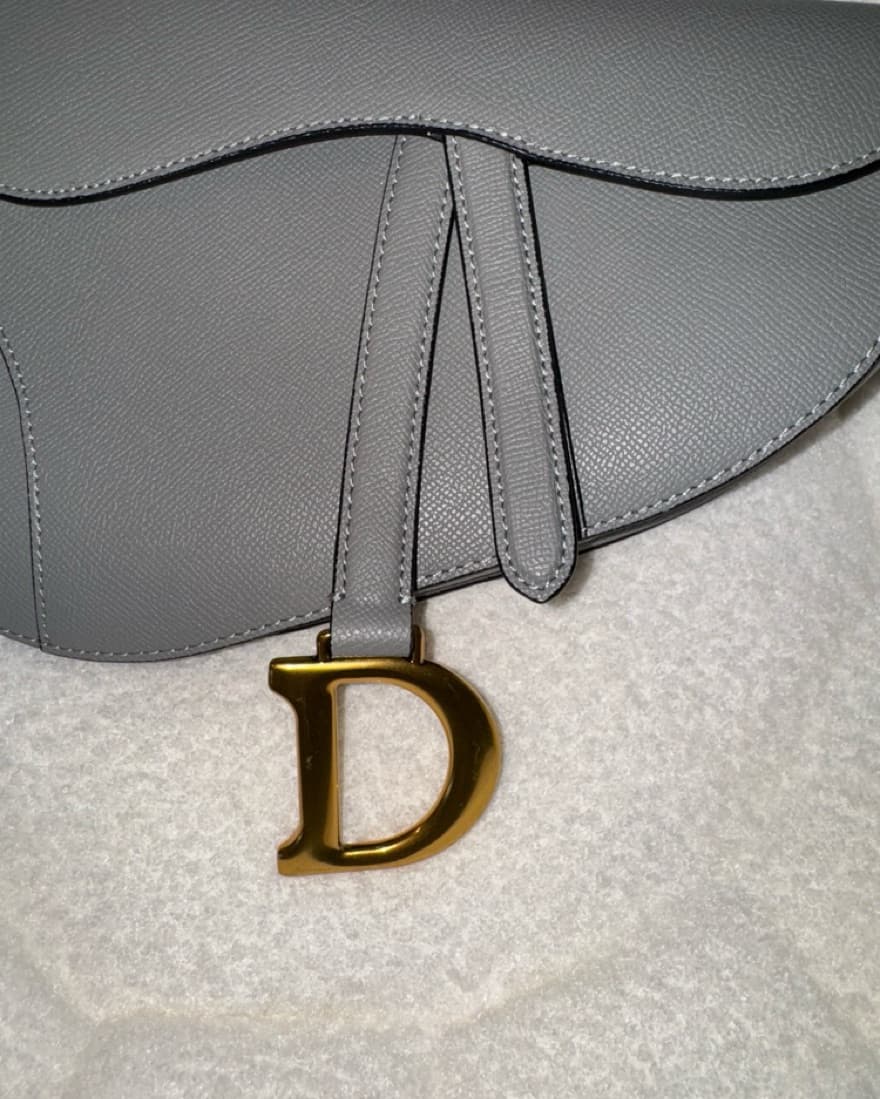 Dior Settle Gray Leather Bag - Image 2