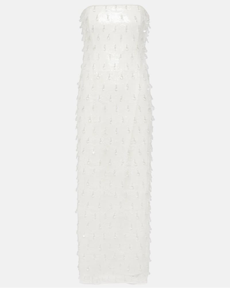 SIMKHAI- Preston Strapless Midi Dress - Image 3