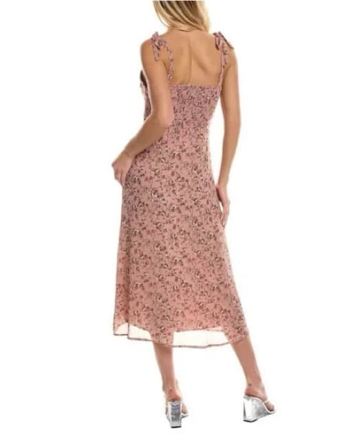 Milkmaid Tie Strap Floral Midi Dress - Image 2