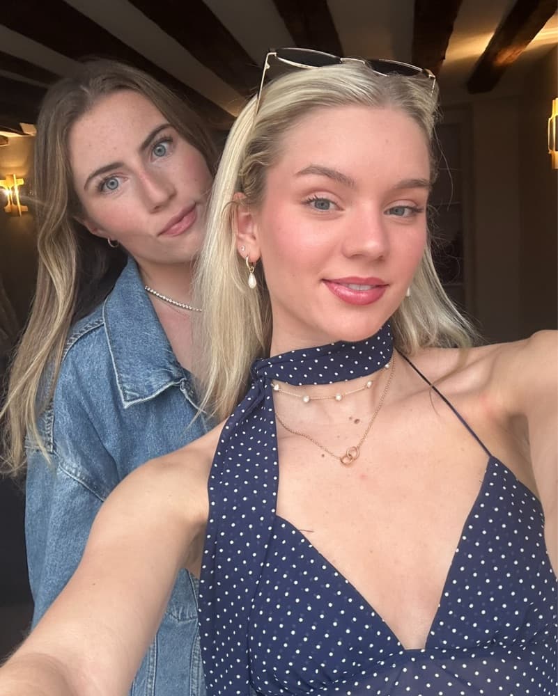 Navy Polka Dot Top - Image 3