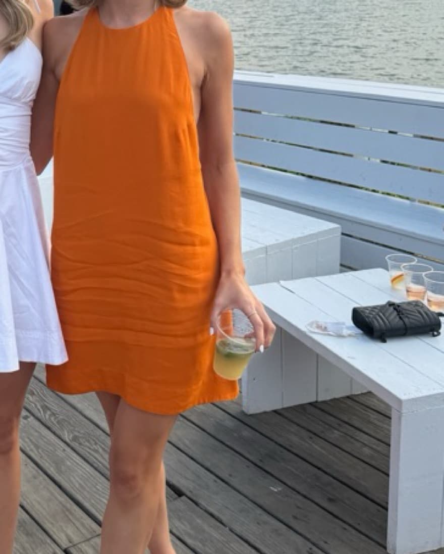 Orange Reformation Cocktail Dress - Image 2