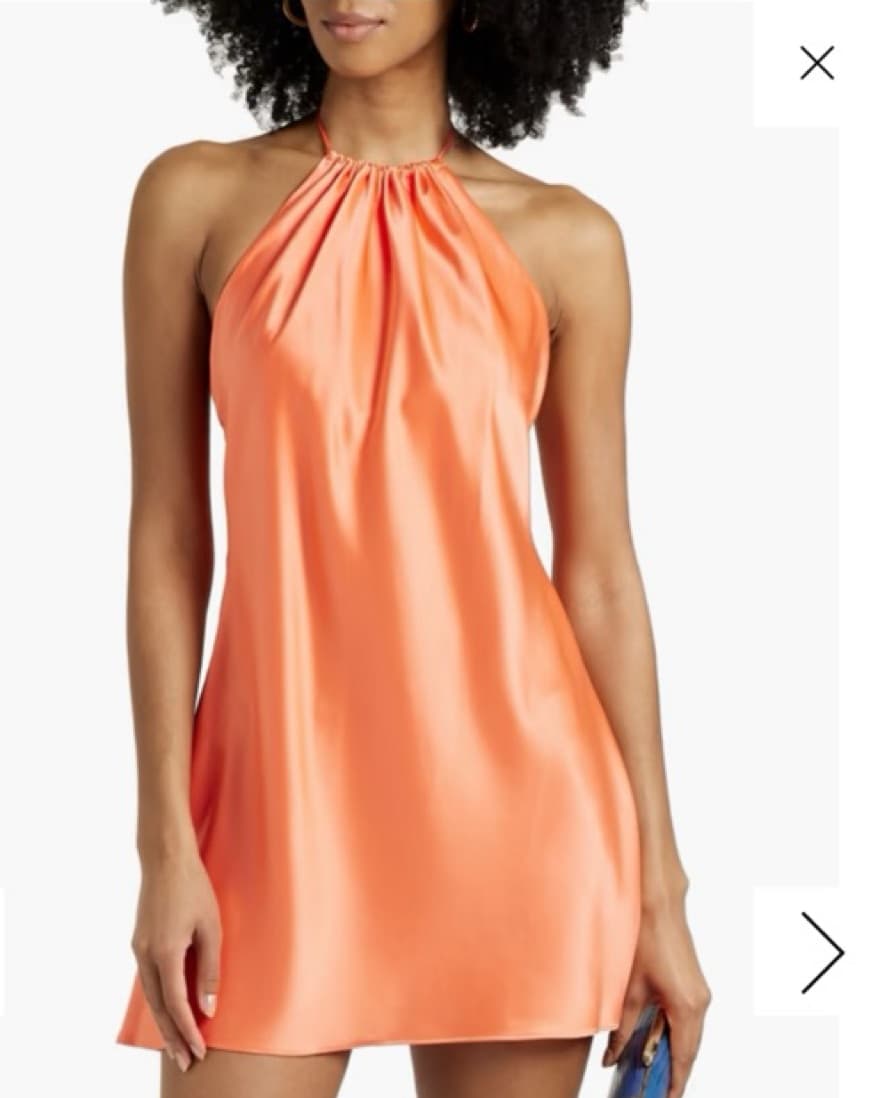 Alice + Olivia Zumi Satin Minidress - Image 1