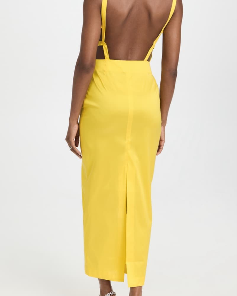Vibrant Yellow Kim Midi Dress  - Image 2