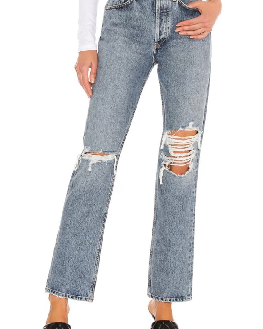 AGOLDE Lana Straight Jean in Backdrop - Image 1