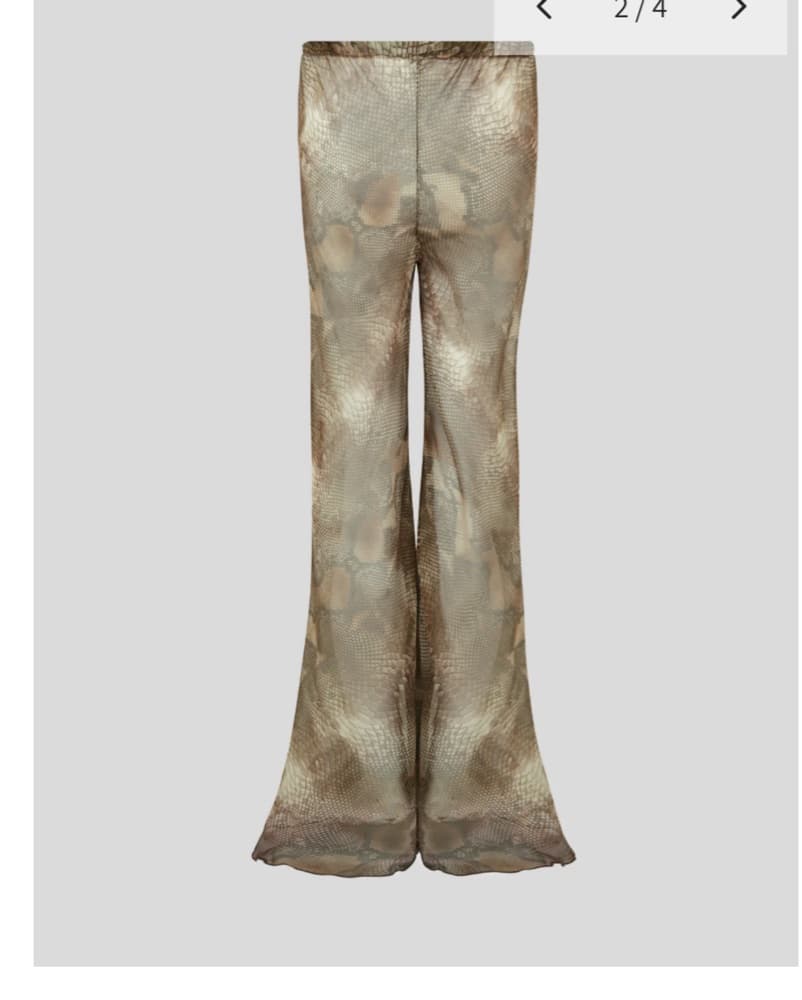 Snakeskin Flare Pants - Image 3
