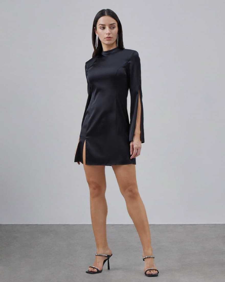 Silk Mini Dress - Image 1
