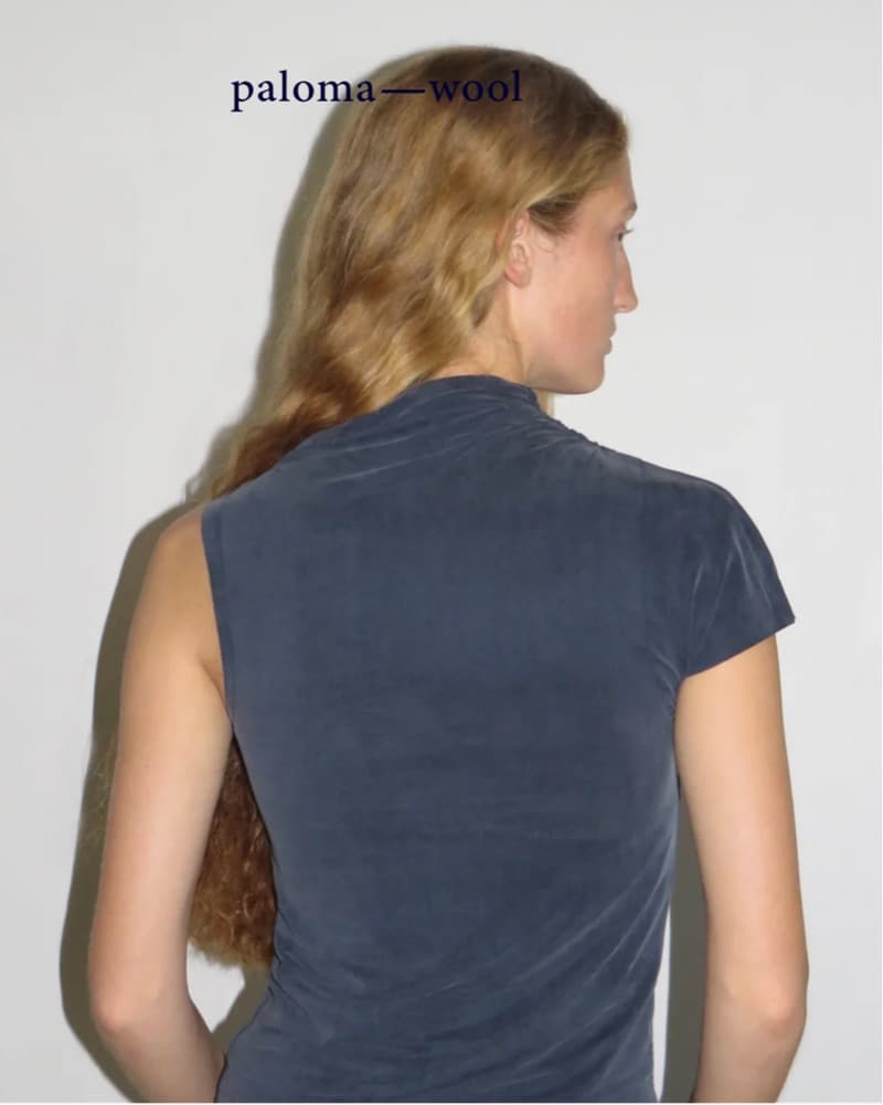 Paloma Wool Matching Set - Navy Blue Elvira Short Sleeve Top & Alexia Asymmetric Skirt Pants Bottom  - Image 3