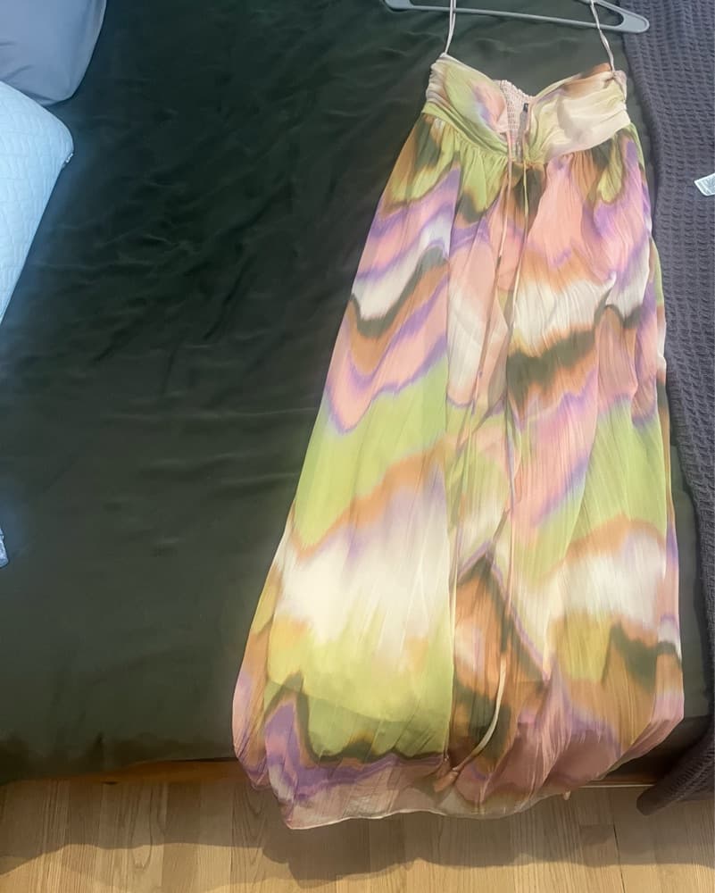 Vibrant Maxi Chiffon Dress - Image 3