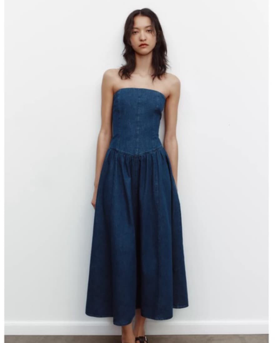 Denim Midi Dress - Image 2