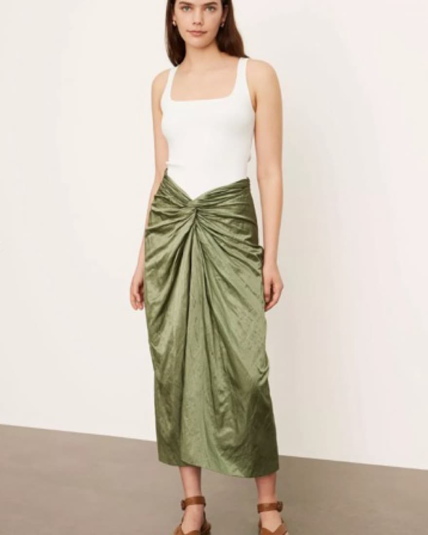 Vince Metallic Twist Front Skirt - Image 6