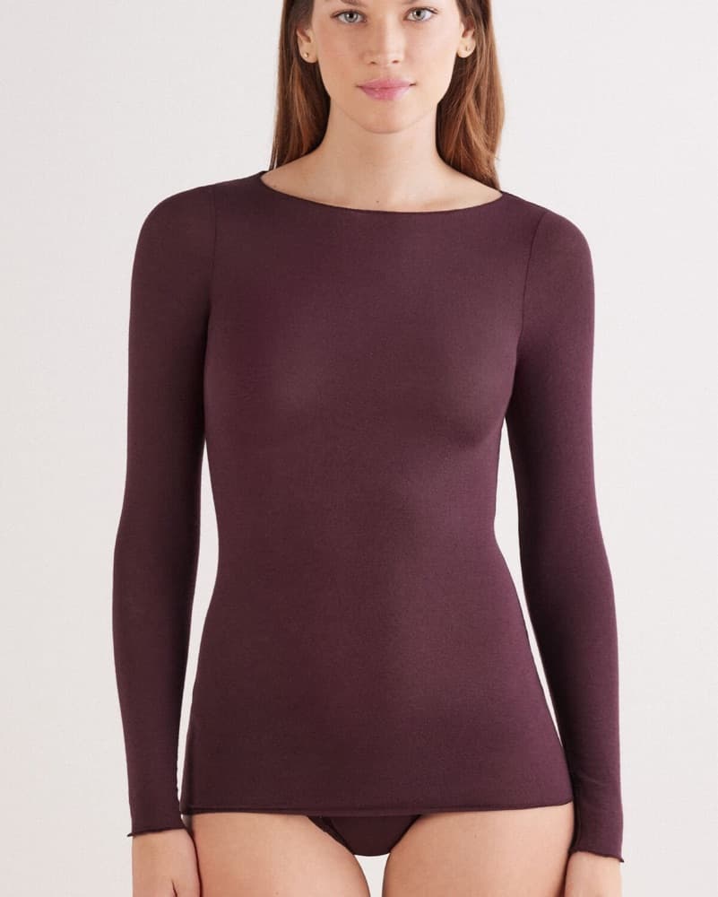 Intimissimi Boat Neck Modal Cashmere Top - Image 1