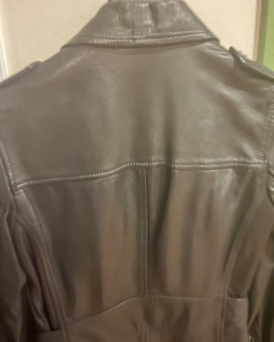 All Saints Leather Trench Jacket - Image 5