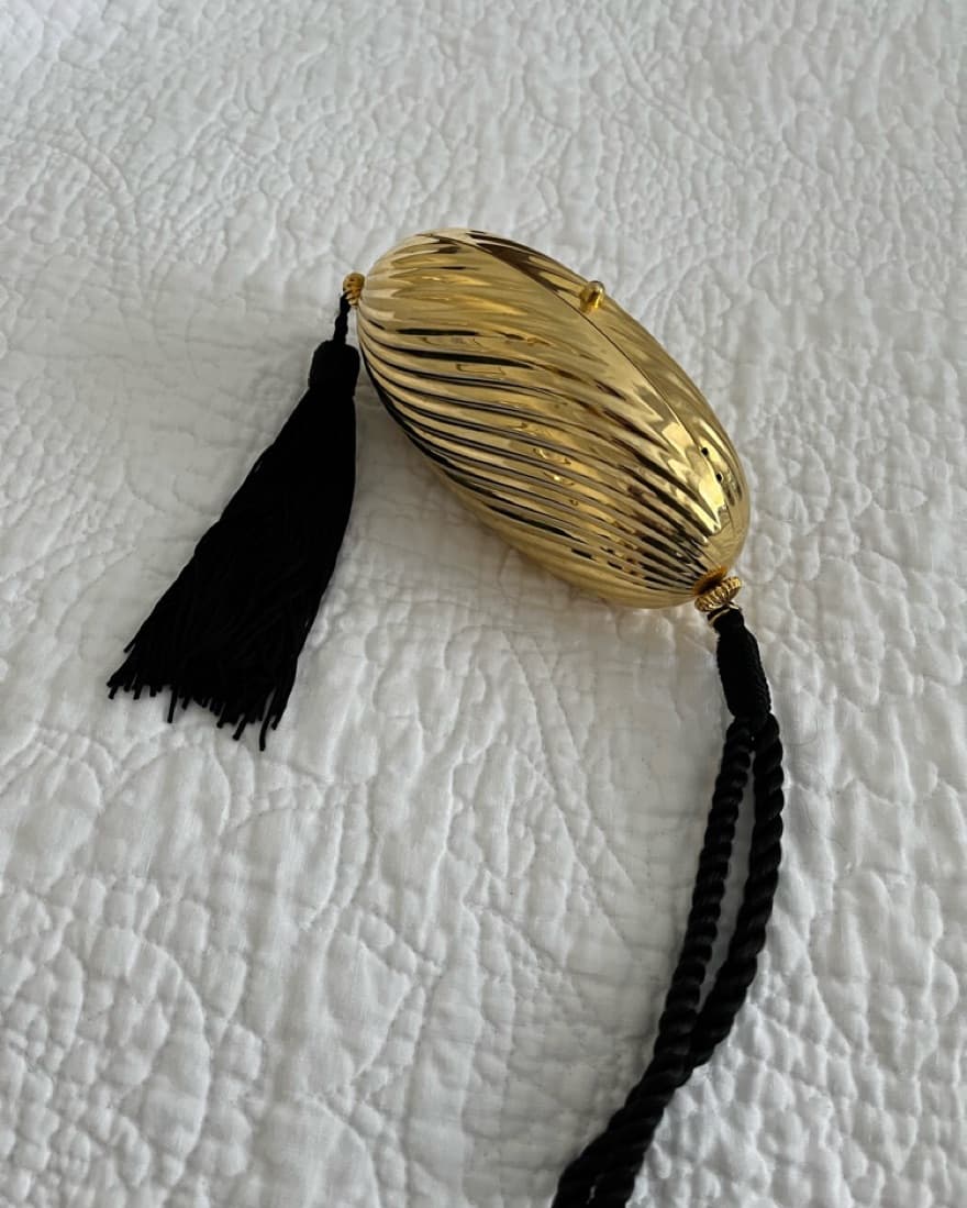 Vintage Gold Oval Clutch  - Image 1