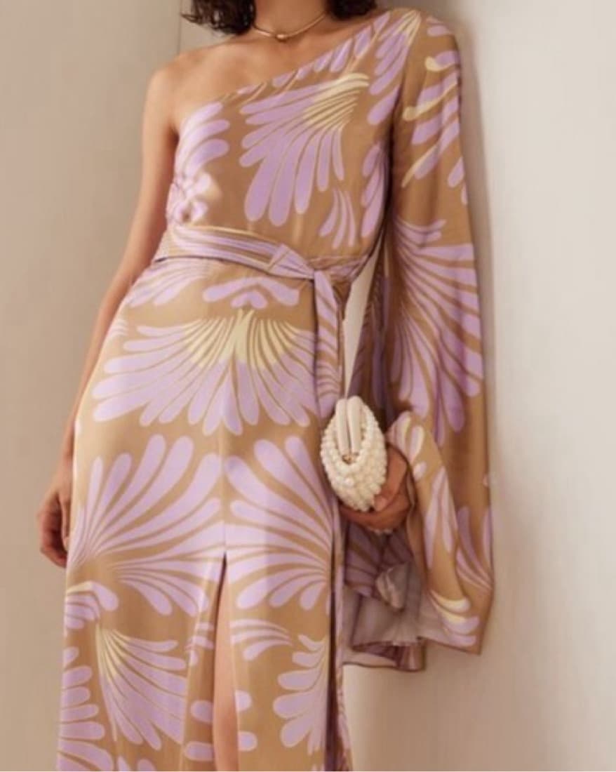 Alexis Lio One Shoulder Satin Maxi  - Image 2