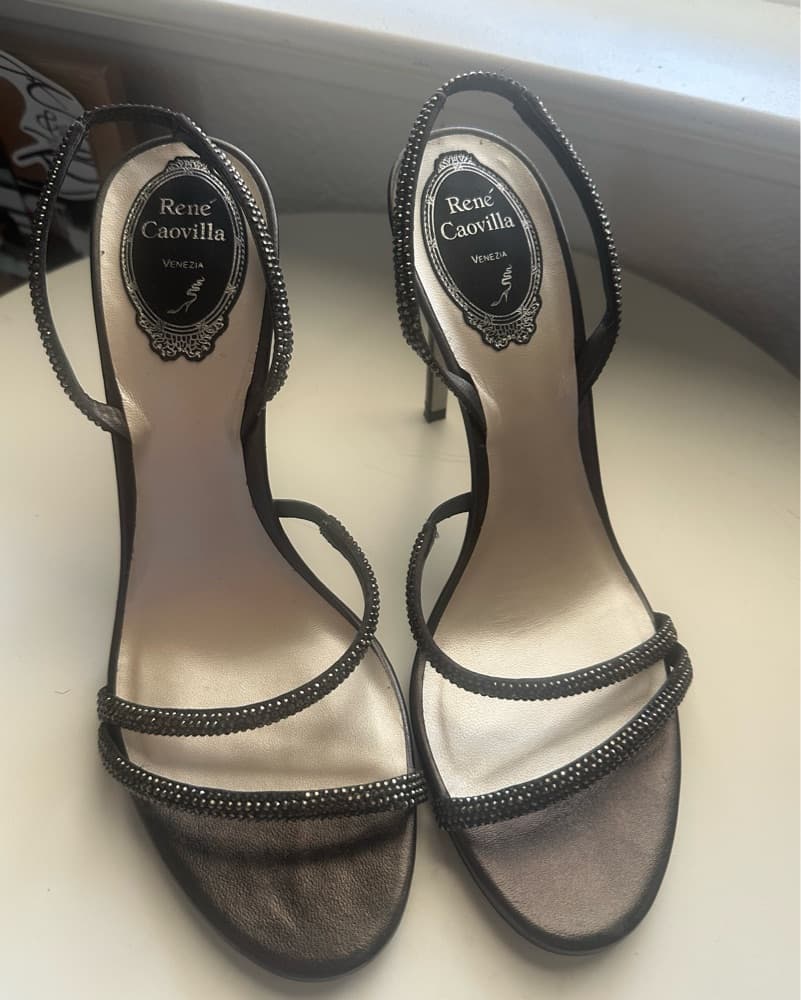 Rene Caovilla Glitter Heels - Image 3