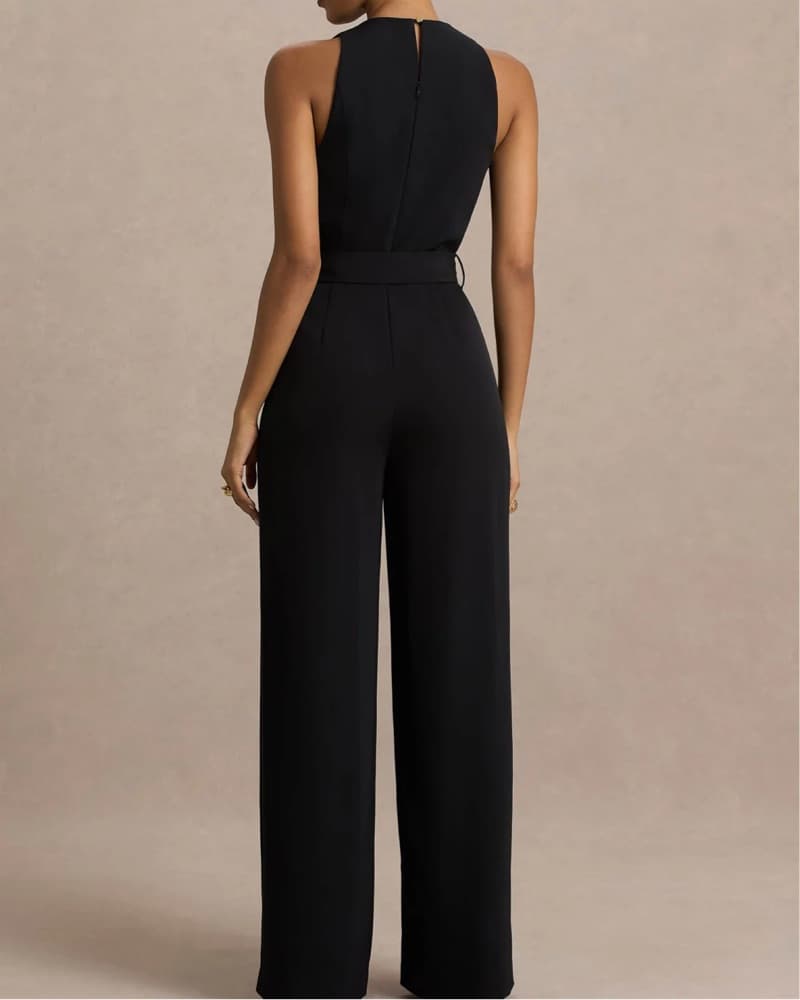 Club L CORINA Black Cowl-Neck Jumpsuit  - Image 2