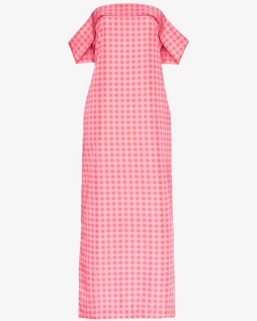 Bernadette Julia Gown In Pink Gingham - Image 2