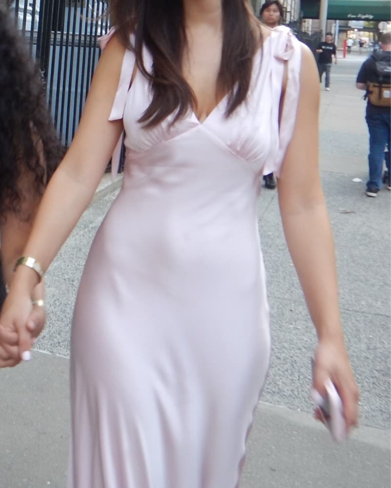 Reformation Pink Silk Dress - Image 1
