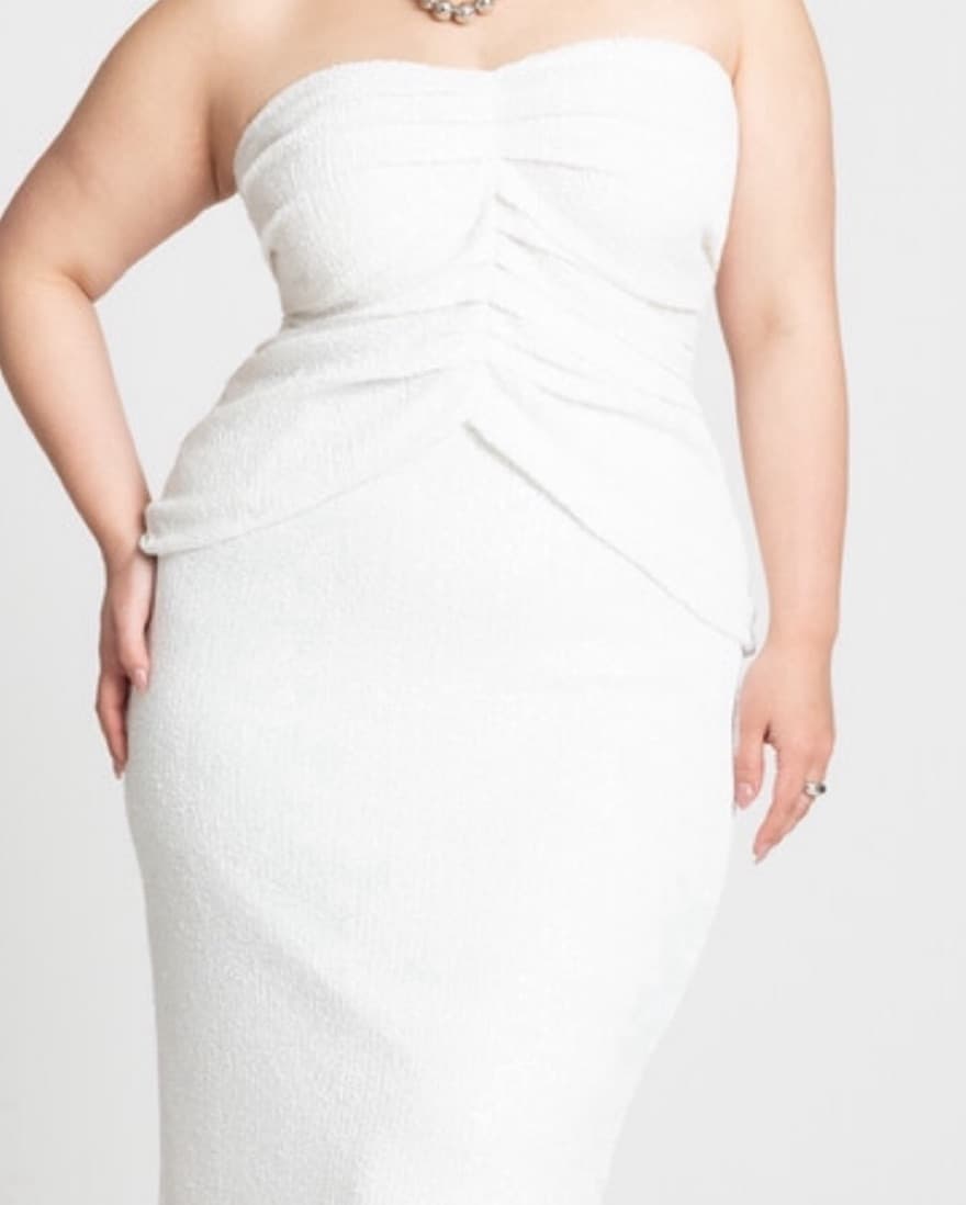 Plus Size Sequin White Set - Image 4