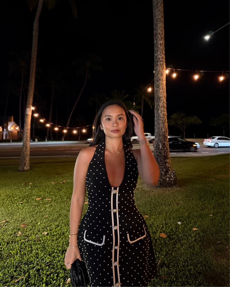 Odd Muse Polka Dot Halter Dress - Image 1