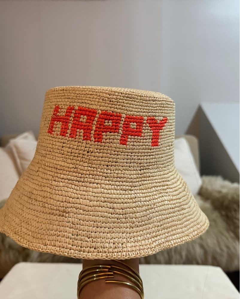 Happy Straw Bucket Hat - Image 4