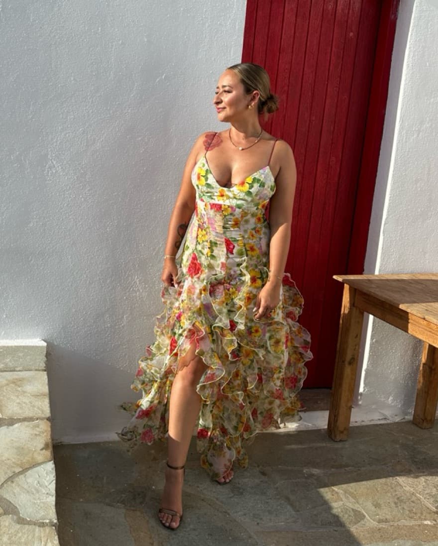 Menti Sunrise Chiffon Dress  - Image 2