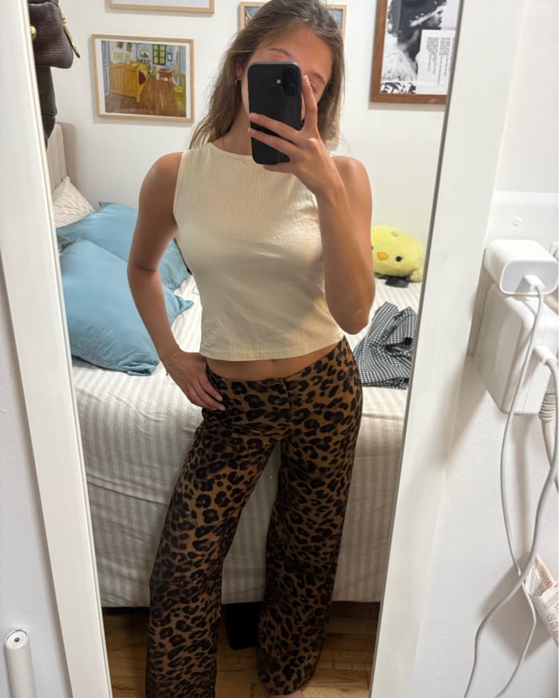 Low Rise Reformation Cheetah Trousers - Image 3
