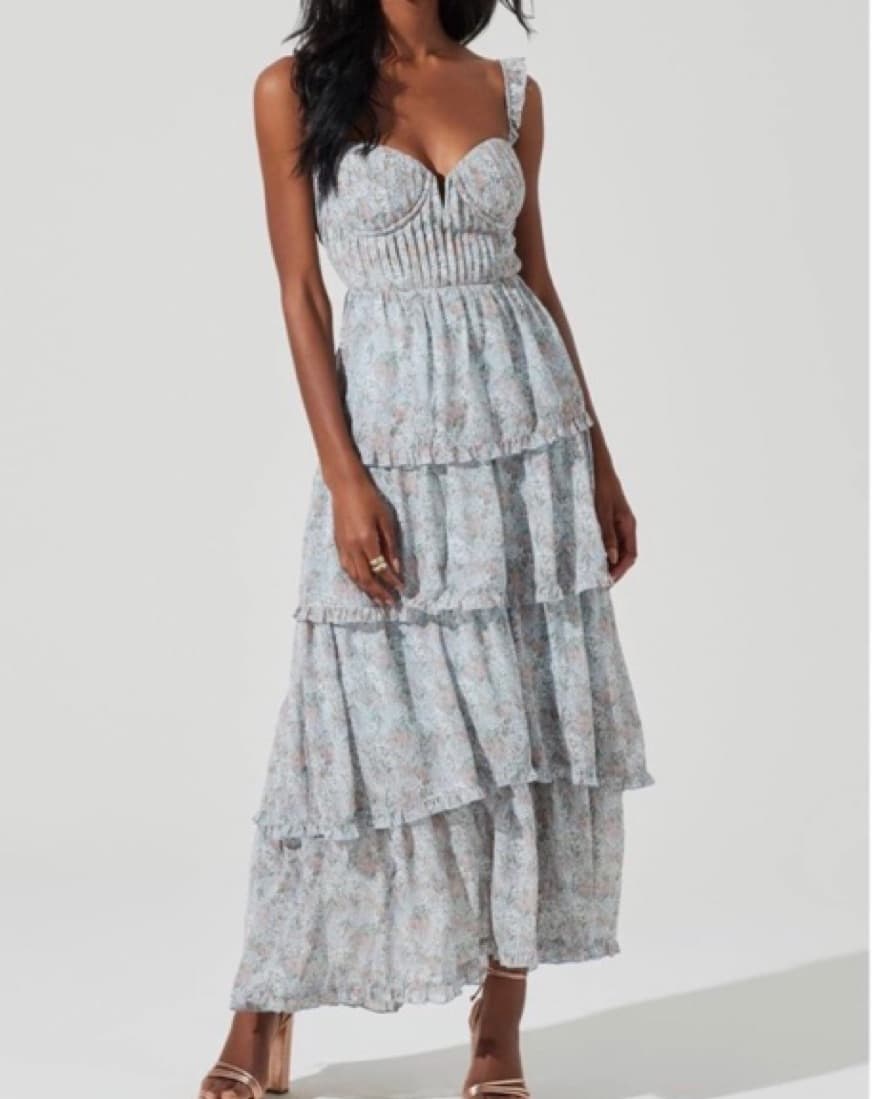 ASTR The Label Floral Tierd Gown - Image 1