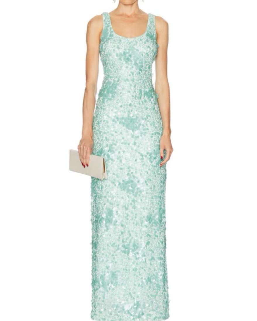 Simkhai Bex Sequin Dress Blue Gown - Image 3