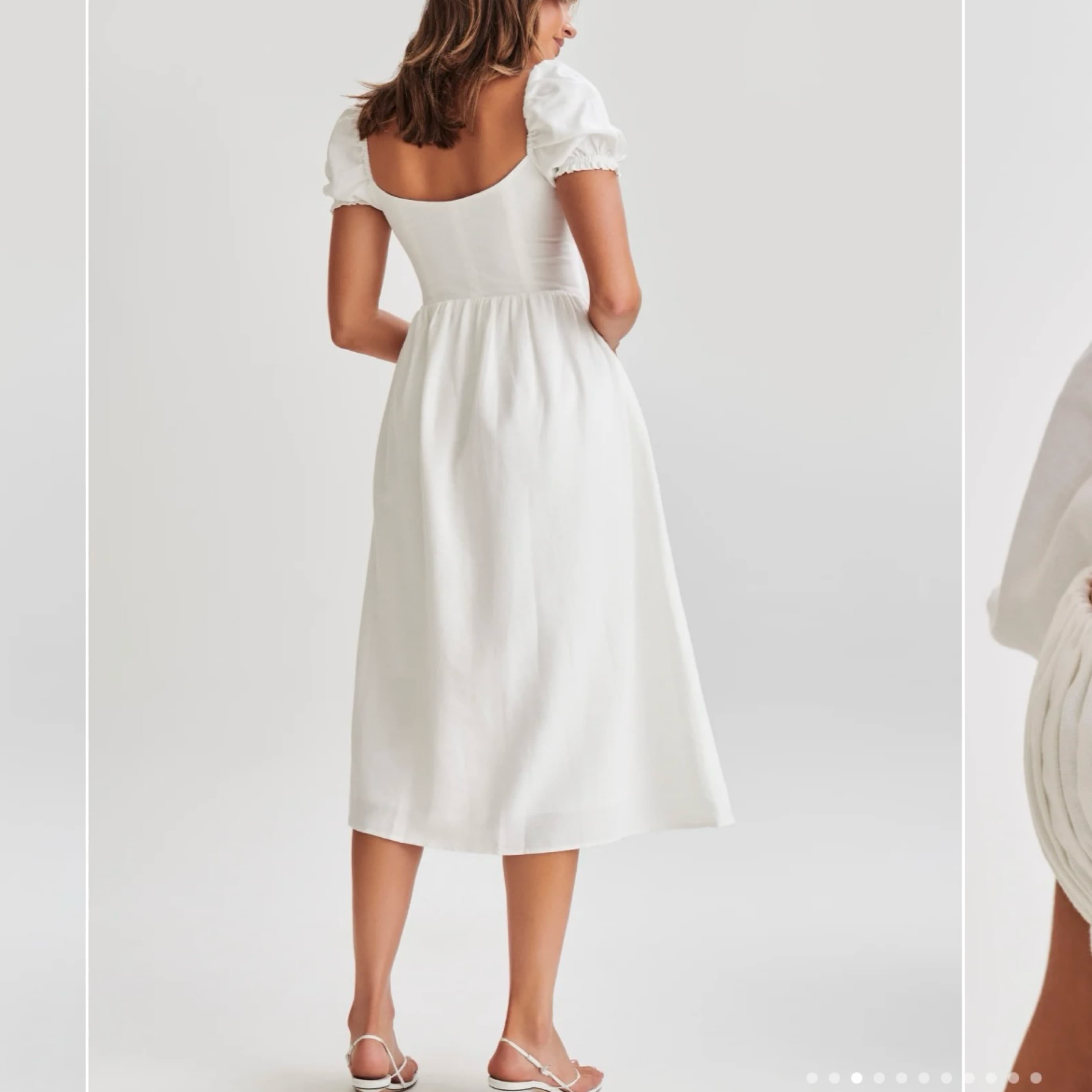 Meshki Rosalind Puff Sleve Midi Dress - Image 3