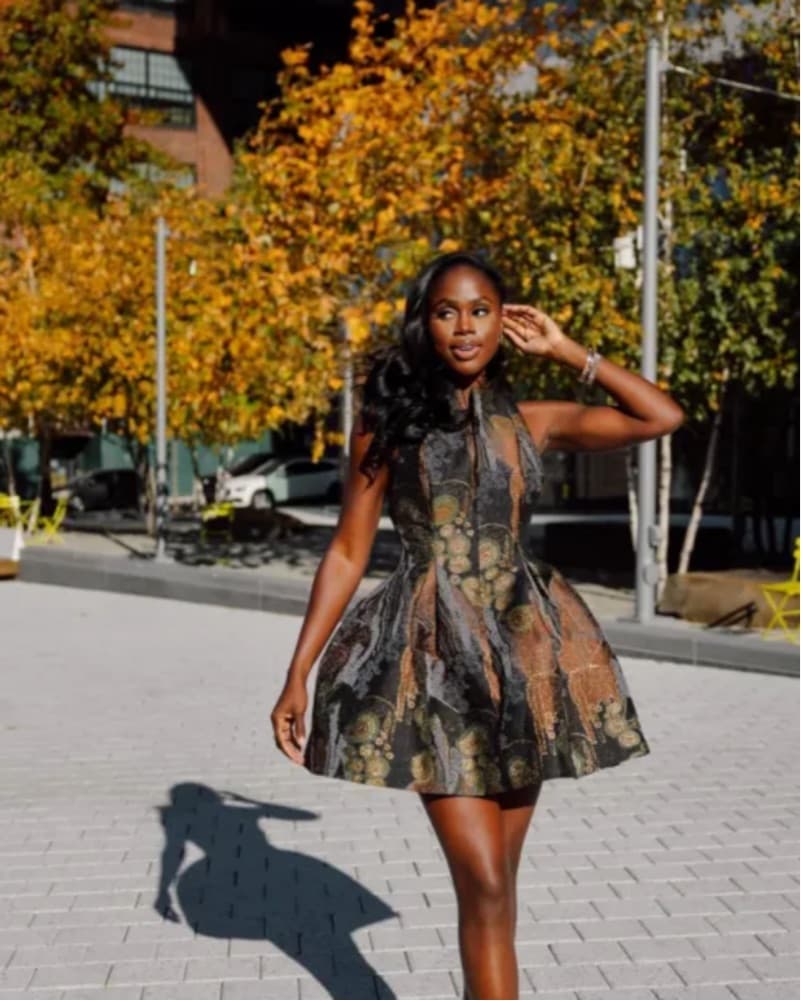 High Neck Mini Dress - Image 3