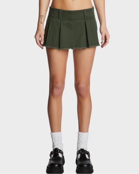 Green Micro Mini Skirt - Image 1