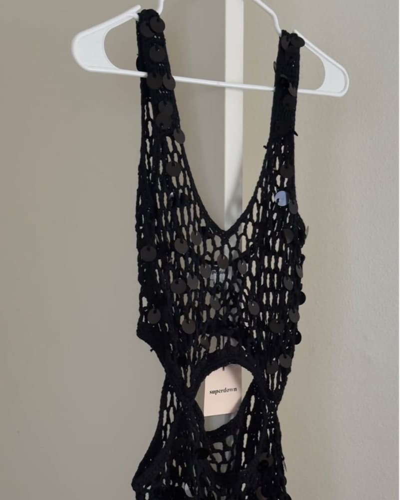 Black Crochet Dress / Cover Up  - Image 2