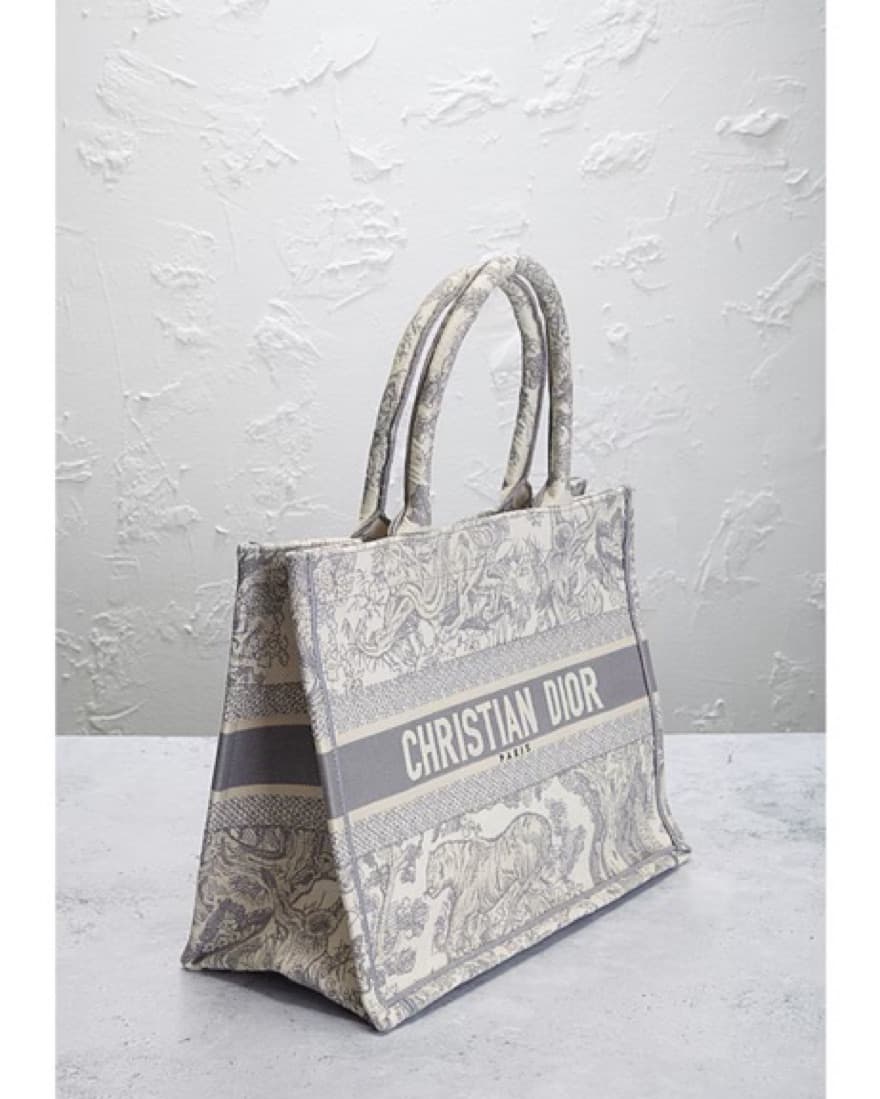 Dior Medium Book Tote in Grey - Image 2