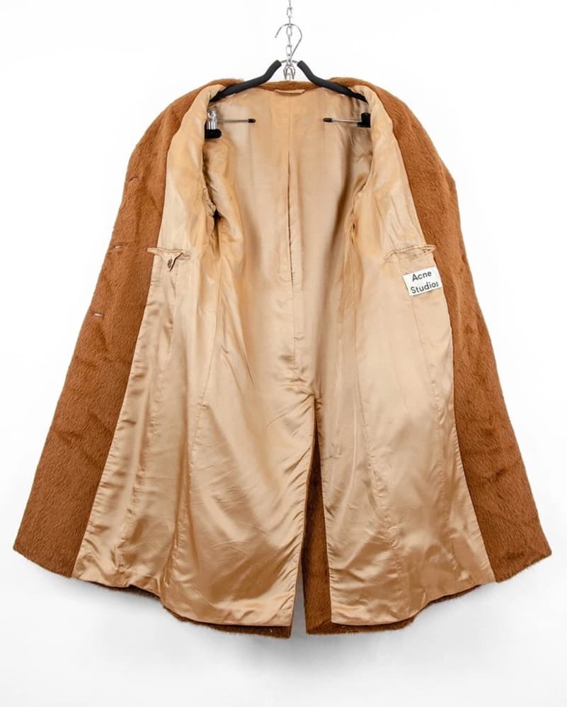 Acne Studios Long Wool Alpaca Teddy Coat - Image 6