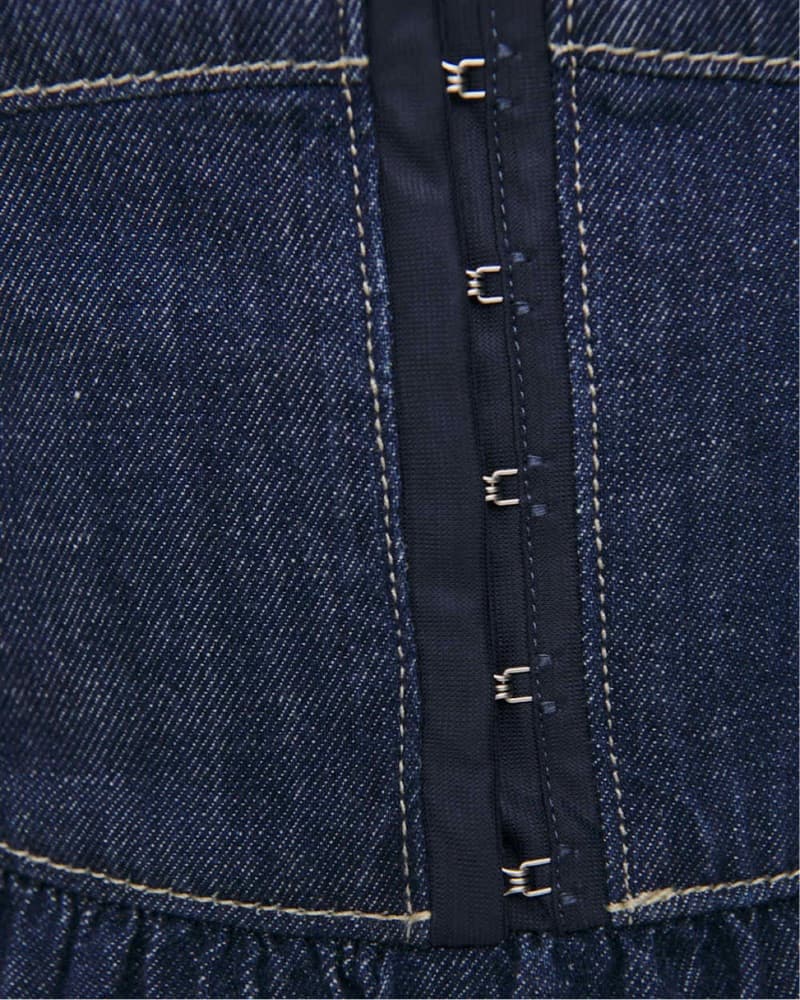 Reformation Tagliatelle Denim Midi Dress - Image 5