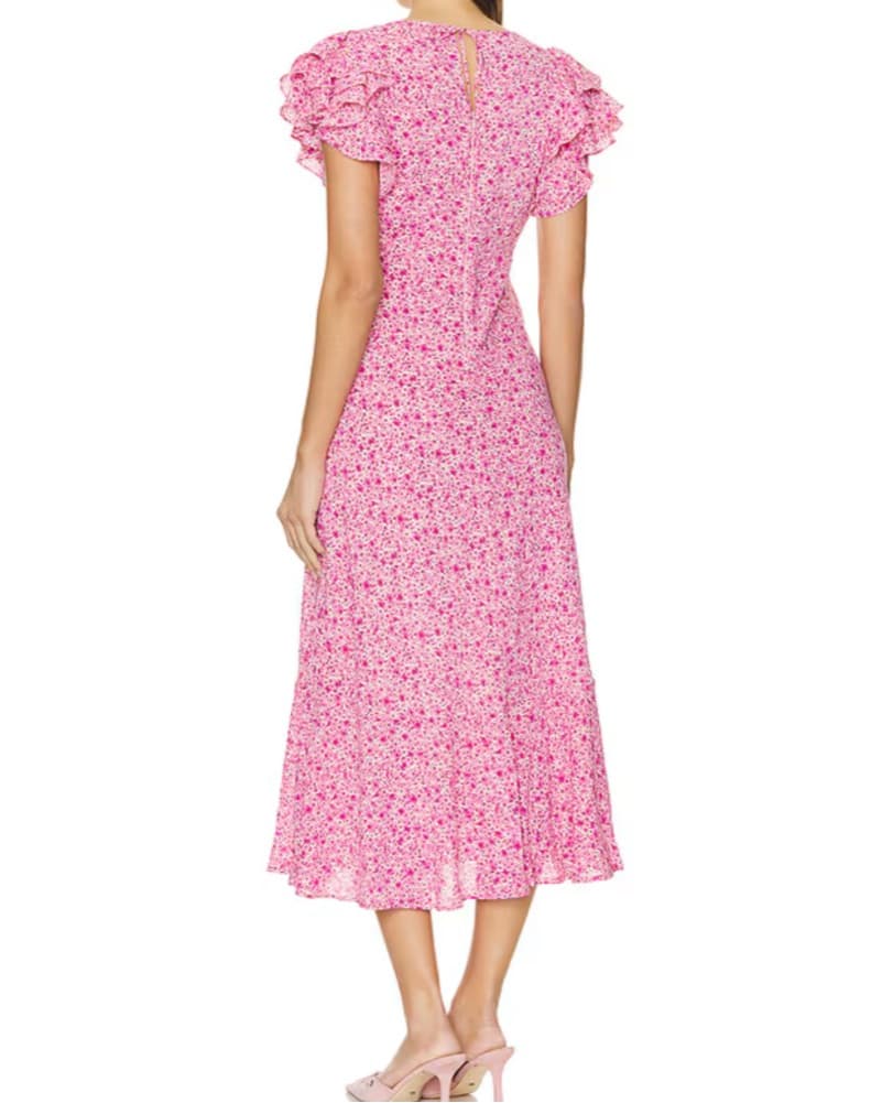 Celestine Floral Flutter Sleeve Midi - Image 3