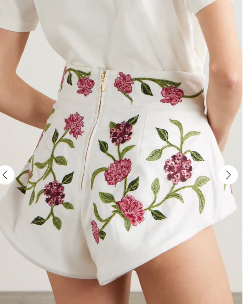  Agua by Agua Bendita Appliquéd embroidered Shirt & Short Set - Image 3
